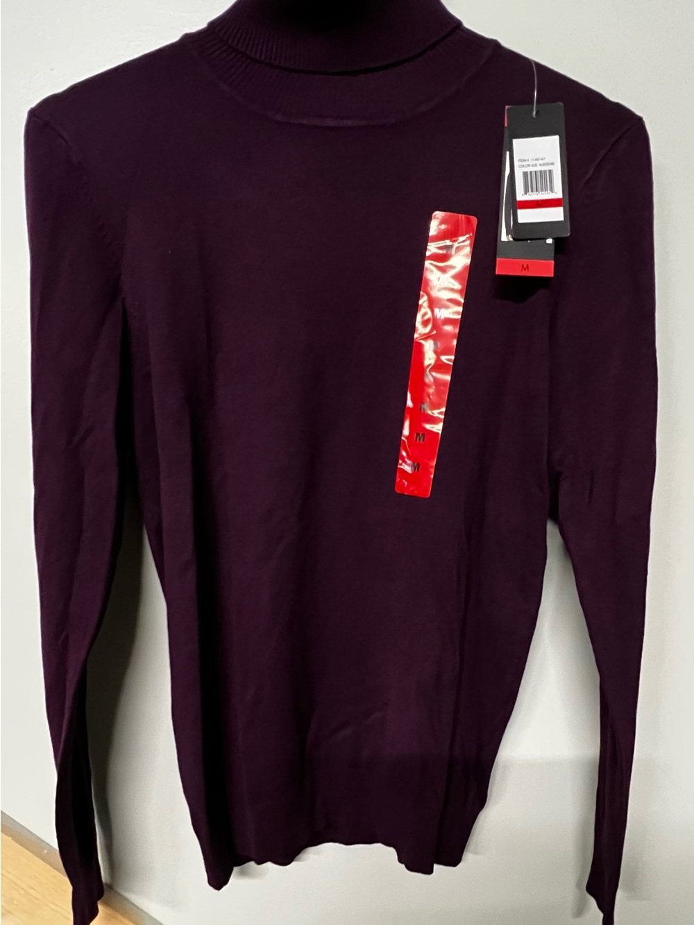 Andrew Marc women’s Turtleneck Sweater in Deep Plum